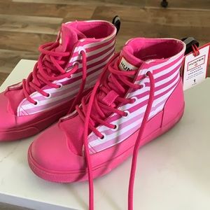 Pink Hunter ankle rain boots